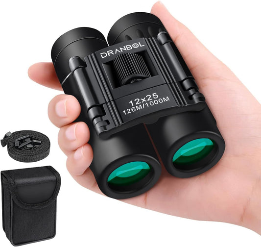12X25 Mini Pocket Binoculars for Adults Kids, Small Compact Binoculars for Bird Watching, Opera Concert