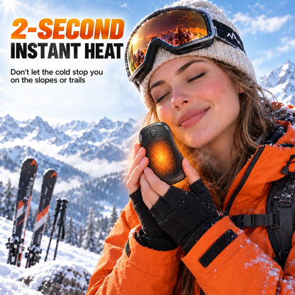 Hand Warmers Rechargeable 2 Pack, MKG Electric Hand Warmer, 24Hrs Long Lasting, Ultra-Light Pocket Heater with 3 Levels for Camping, Hunting, Golf, Women Men Winter Gift